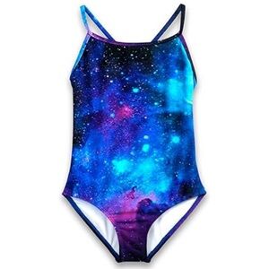 XL girls galaxy one piece swimsuit